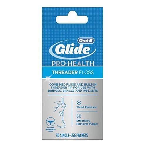 Glide Threader Floss 30Count Boxes Of Singleuse Packets (Pack Of 6)