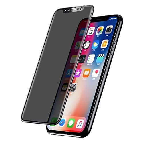 iPhone X 10 Tempered Glass Screen Protector [Upgraded version] Premium Privacy 9H Hardness[Case Friendly] [3D Edge-to-Edge] Anti-Spy Tempered Glass Screen for iPhone X/10