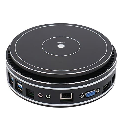 XCY Mini PC X36 3215U Intel Celeron Processor 1.70GHz Fanless Mini Case Support Windows7/8/10/Linux/Ubuntu System,2G RAM and 32G SSD,WI-FI (3215, Black)