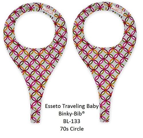 Binky Bib | Pacifier Bib | Multipurpose Bib (70s circle)