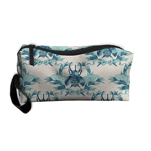 Kerera Bettle And Flower Vector Patterns Multifunction Portable Pouch Medicine Bag Carrying Case