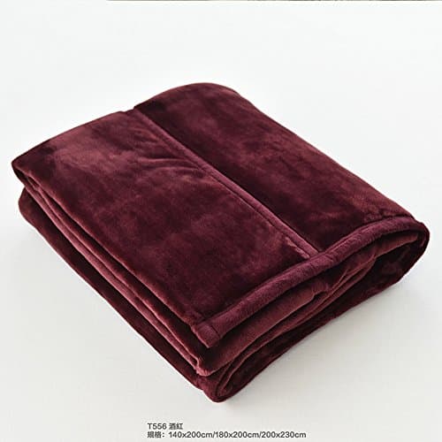 Modern Minimalist style Solid Color Thickened Polyester Super soft Blankets-F 140x200cm(55x79inch)