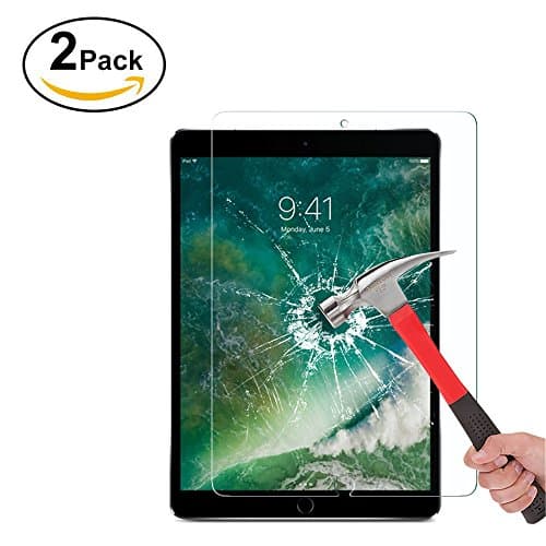 [2 Pack]Fotech iPad Pro 10.5 Screen Protector, Tempered Glass Screen Protector with [9H Hardness] [Crystal Clear] [Anti-Scratch] [Bubble-Free Installation] for iPad Pro 10.5 inch