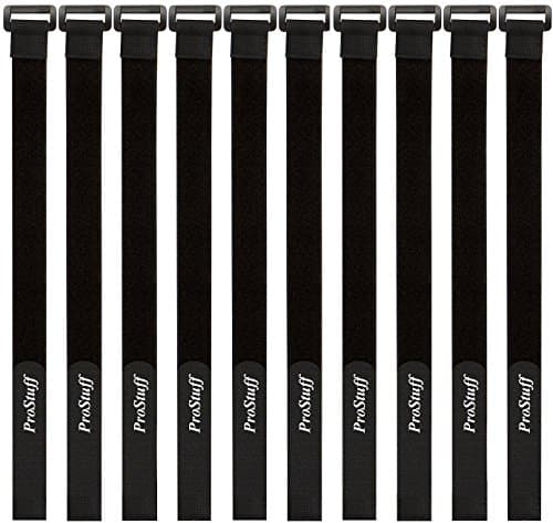 14 Pack 1 x 12 Inch Reusable Hook and Loop Cinch Cable Tie Down Straps Set for Cord Management, Home, Office, Garage, Wires, Hoses, Bundling Boxes