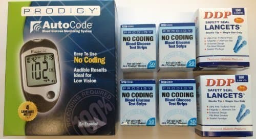 Prodigy Autocode Talking Glucose Meter with 100 Count Test Strips and 100 Lancets - Prodigy Starter Kit by Prodigy AutoCode