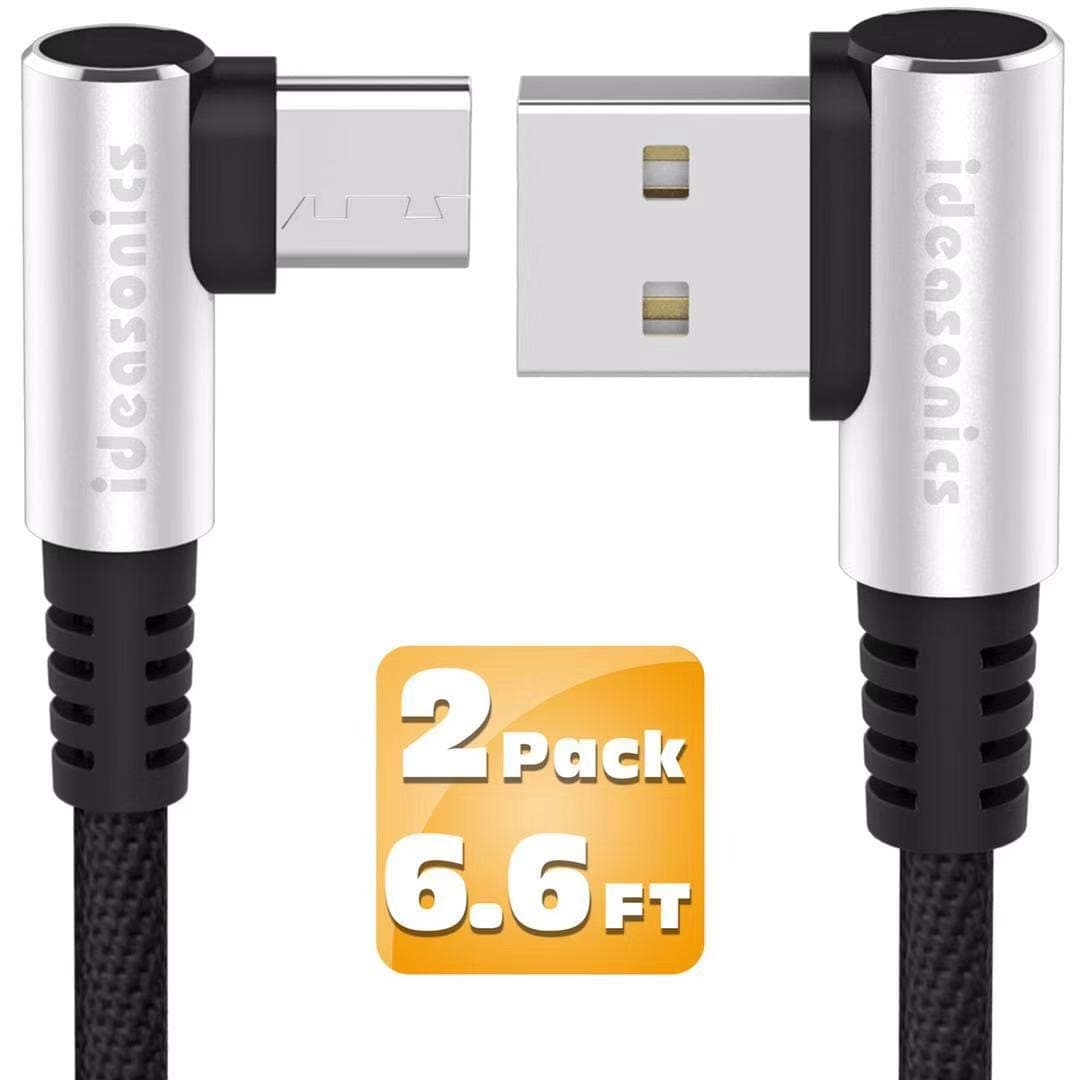 USB Type C Cable, Ideasonics (6.6FT 2 Pack) Nylon Braided USB C to USB A Fast Charger Charging Cord for Samsung Galaxy S9 S8 Plus Note 9,LG G6 V30,Pixel 2,Nintendo Switch