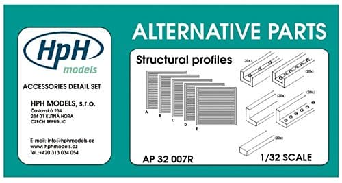 HPH Model 1:32 Structural Profiles Alternative Parts -Model Accessory #APXY007R