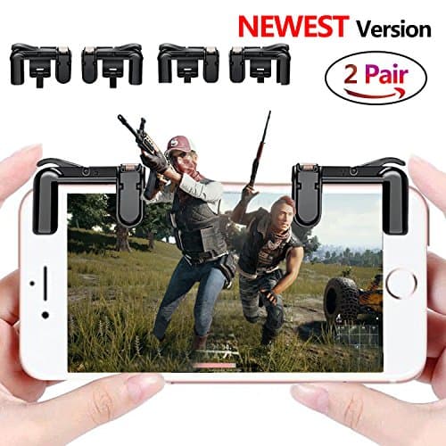 PUBG Mobile Game Controller Sensitive Shoot and Aim Keys L1R1 Trigger Buttons for PUBG/Knives Out/Rules of Survival, Support Both Android and IOS System (2 Pair)