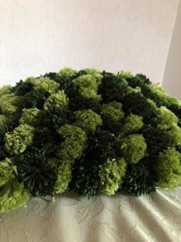 Rugs-Pom Pom Green Rectangular Area Rug