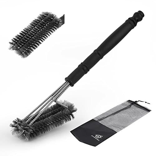 Grekitchen Grill Brush/BBQ Grill Brush, Solid As Weber Grill Brush (18'' 3 In 1)