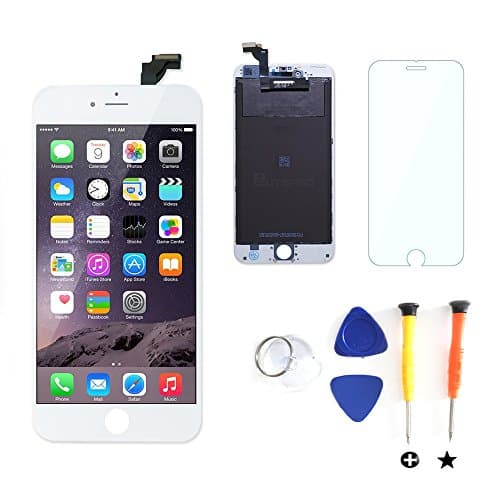 Litsped iPhone 6 LCD Screen Display Digitizer Touch Screen Replacement kit with Frame Repair Tools for iPhone 6 4.7inch ( 6G 4.7" White)