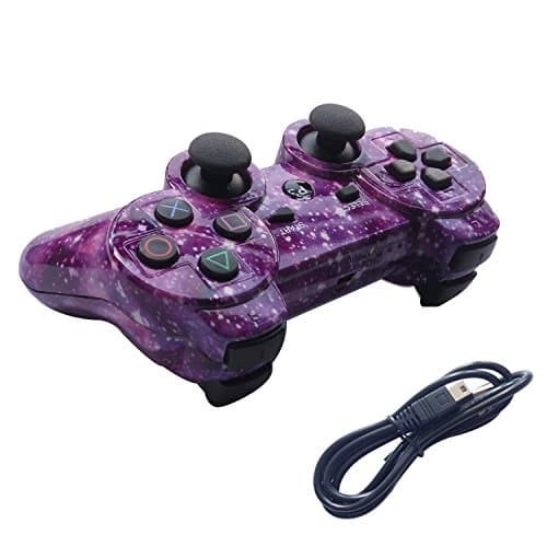 Nesada Wireless Bluetooth Controller For PS3 Double Shock - Bundled with USB charge cord (Starry Sky)