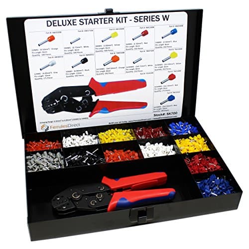 3400 Piece Wire Ferrules Starter Kit with Self Adjusting Tool 22 AWG to 10 AWG Insulated Connectors-SK700