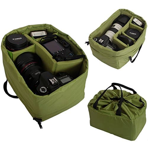 Waterproof Camera Insert Partition Padded Bag Divider Case for DSLR SLR Lens