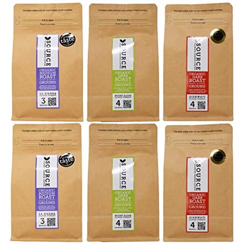 Discover Coffee Big Coffee Box - Source Climate Change Single-Origin Organic Coffee - Mixed 6X 227g Ground / Filter Coffees