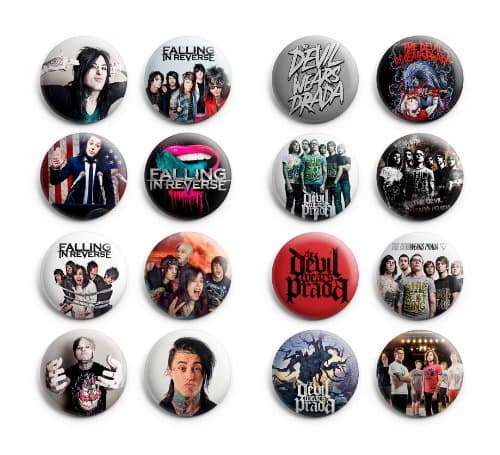 Falling in Reverse / The Devil Wears Prada Pinback Buttons 16Pcs 1.25 inch Best For Jacket,T-Shirts Mix Set