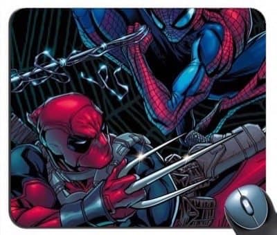 Custom Deadpool vs Spiderman v24 Marvel Comics Mouse Pad