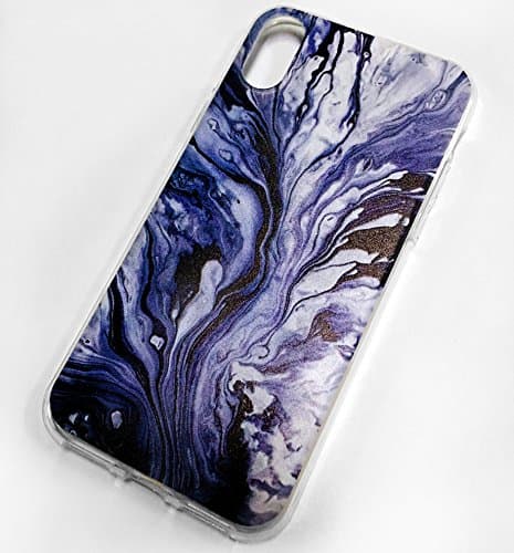 Apple iPhone X Case, Apple iPhone 10 Case, DRULA Marble Print Style [Supports Wireless Charging] [Ultra-Thin] [Slim Fit] [Anti-Scratch] 2017 Release … (Ink Print)