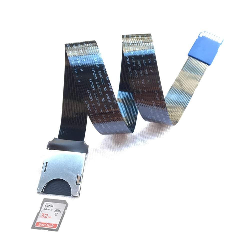 SD Extension SD Card Extension Cable Extender Adapter Flexible to Memory Card SDHC 4 8 16 32 64 GB for SanDisk SDXC/Macbook/Kindle/3D Printer/Raspberry Pi/Arduino GPS TV SDHC SD Micro (Black)