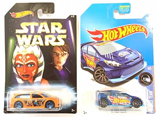 Hot Wheels "MASTER &amp; APPRENTICE" AUDACIOUS (ANAKIN SKYWALKER &amp; AHSOKA TANO) &amp; BONUS: HOT WHEELS RACE TEAM 4/5, BLUE '12 FORD FIESTA 210/365