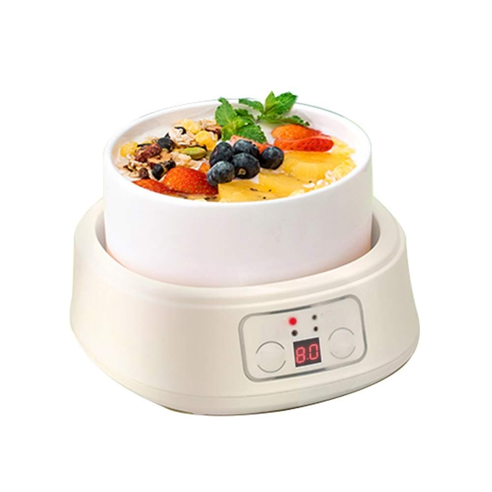 Yogurt Maker Machine With Ceramic Liner Intelligent Control 360 ° Constant Temperature Heating Easy To Store And Use, Can Be Used In Home (Color : Yellow)