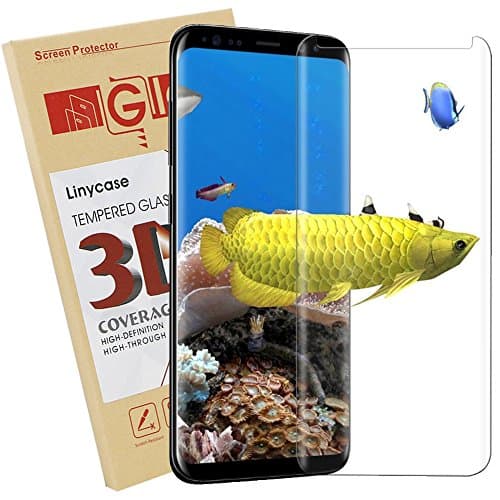 Galaxy S8 Screen Protector,S8 Glass Screen Protector,Linycase [9H Hardness] Anti-Scratch Anti-Fingerprint Ultra Clear Film Guard Cover For Samsung Galaxy S8-Clear