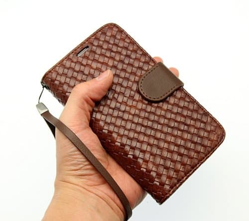 iphone4 /4s Wallet Case, Apple iphone 4 /4s Leather Case with Credit Id Card Slot Holder Cover Pouch - Bottega Style - Designed By Aurasui