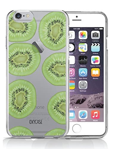 iPhone 6 6S Case Kiwi Fruit Funny Snack Fruit Pattern Transparent Unique Design Pattern Cover For iPhone 6S also fits iPhone 6 By Oxycase