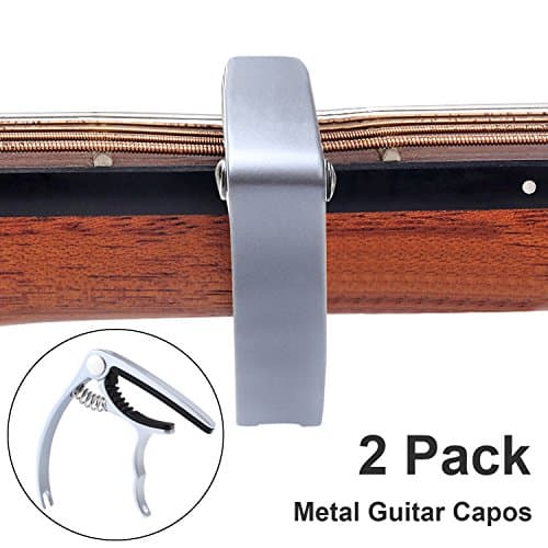 6 String Guitar Capos Can Remove Guitar String Bridge Pins 2 Pack Guitar Capo Acoustic Ukulele Banjo Mandolin Metal Quick Change Trigger Capos Key Clamp No Buzzle No Scratches