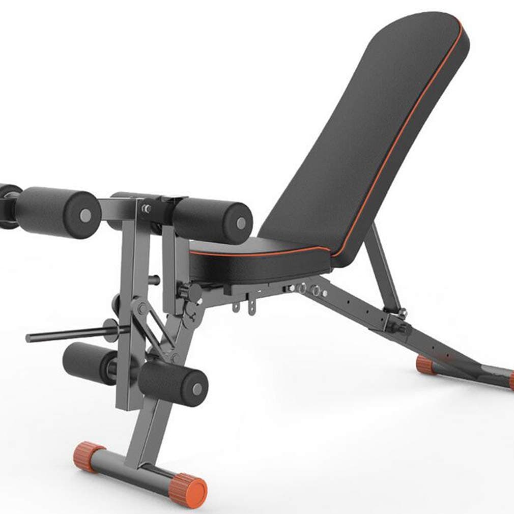 CUUYQ Weight Bench Multi Purpose, Weight Bench Adjustable Exercise Utility Bench Folding Fitness Benches/Sit-Up Board/Sit Up Bench for Whole Body Exercise,Black