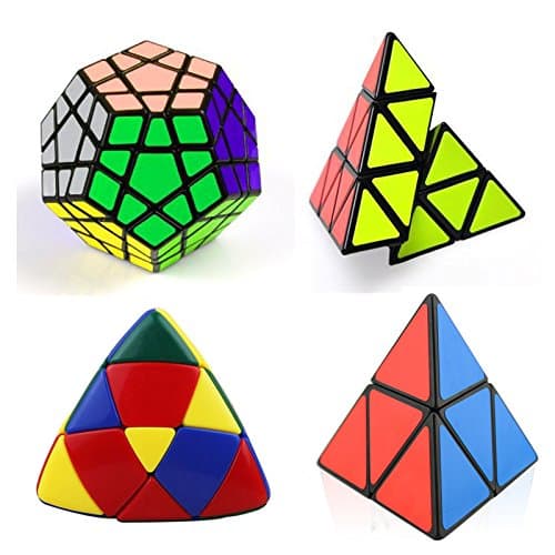 ChangingWood Black Speed Variant Cube Stickerless Magic Cube Puzzles (pack of 4)