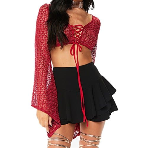 Centralsky New Women's Basic Flared Mini Skirt with Short Pant (M, Black)