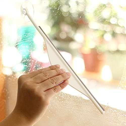 ABS Window Squeegee with Suction Cups, Flexible 360 Degrees Rotating Window Cleaner Washer Home & Bathroom Cleaning Tools for Washing Glass, Mirror, Window, Car Window