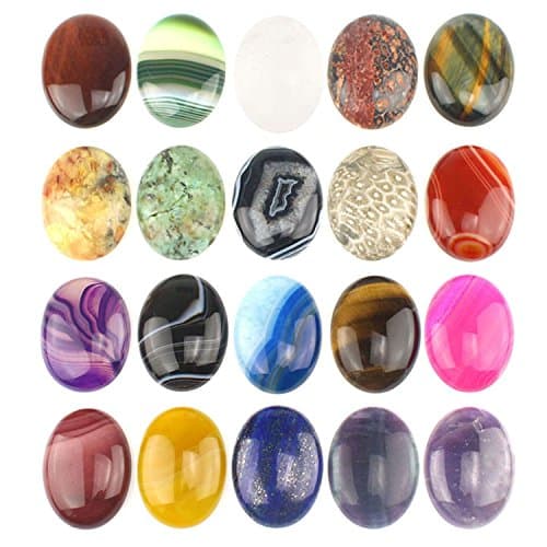 Wholesale Gemstone Oval Shape Flat_Back Ring face Cabochon CAB, DIY Jewelry Accressory (40x30mm 10pcs)