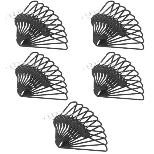 50 Pack ClutterFREE Cascade Hangers - Black