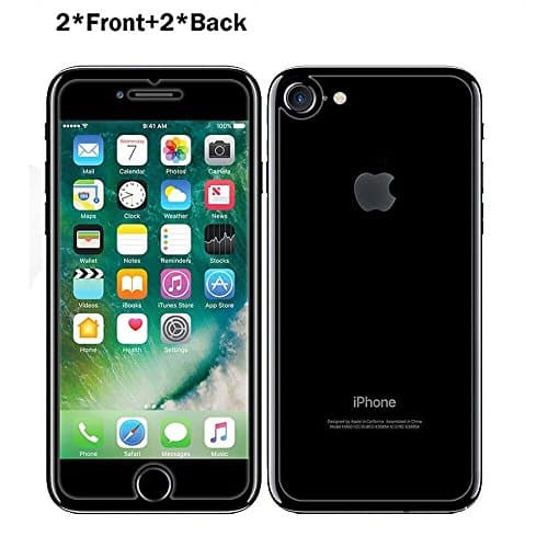 iPhone 8 Front and Back Screen Protector [2 PACKS] Digi4u Screen Protector Premium Shatterproof 9H Tempered Glass Film for Apple 4.7-Inch iPhone 8,iPhone 7