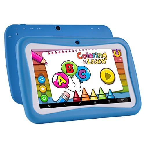 BENEVE M755 7 inch, Android 7.1, Quad Core Android Kids Tablet, 1GB+8GB, Bluetooth, Wi-Fi, Dual Cameras, Parental Control, Kid-Proof Case, iWawa Pre-Installed