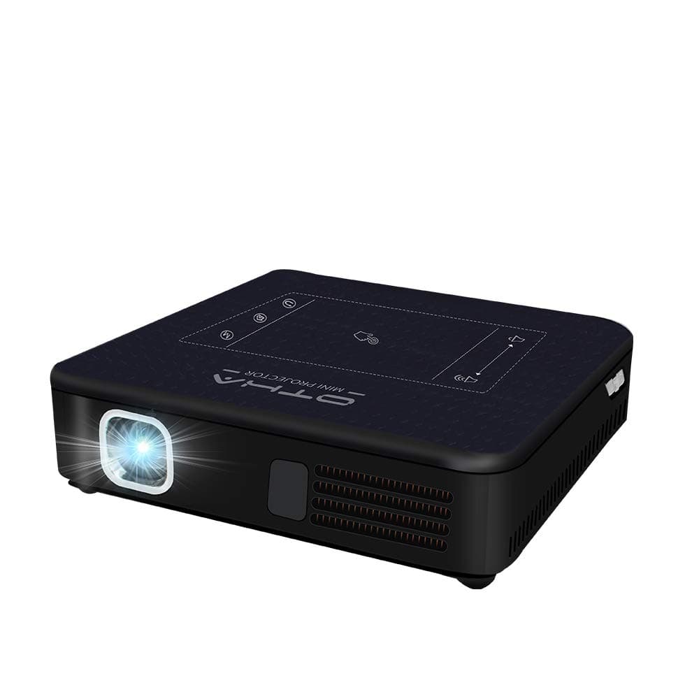 OTHA DLP Video Projector, Mini Projectors Android 7.1 & 2GB RAM Portable Home Theater 4K Playback, 200 ANSI Lumens LED Projector, Support H.265 and HDMI Input