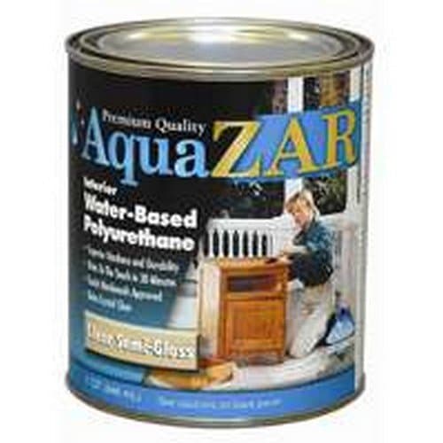 Aqua Zar Water Based Semi- Gloss Polyurethane Water Based Interior Semi Gloss Clear 1 Qt