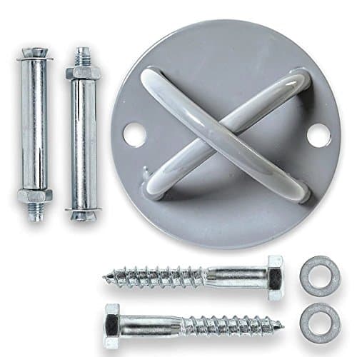 Suspension Strap Trainer Mount Anchor Bracket Hook - Wall &amp; Ceiling - For Trainer Straps, Crossfit Olympic Gymnastic Rings, Aerial Yoga Swings &amp; Hammocks, Resistance Strength Bands, Battle Ropes