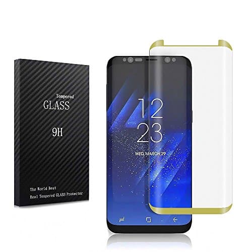 Galaxy S8 Plus S8+ Tempered Screen Protector Glass,Case Friendly Premium Screen Proctor for Samsung Galaxy S8 Plus by Mavel Star - Gold