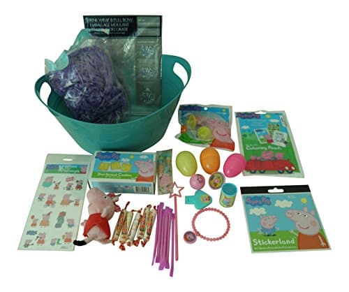 Peppa The Pig 31 piece Easter Basket Spring Activities Bundle plush candy fun pack