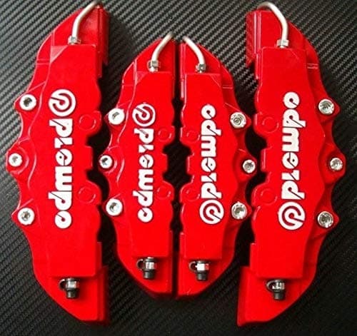 Multi-purpose Auto Tools 4Pcs 3D Useful Car Universal Disc Brake Caliper Covers Front & Rear(Red)