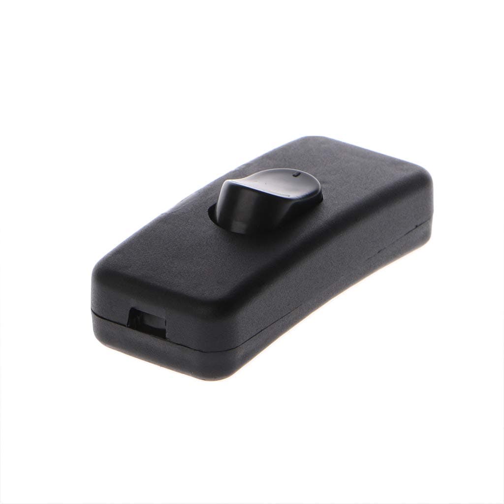 Universal AC 110-250V 2A Inline Light Lamp Plastic In Line Cord Rocker Switch By ESden