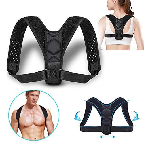 Posture Corrector, Adjustable Front/Back Belt Breathable Straps, Posture Brace Help to Improve Posture for Men & Women (Back)