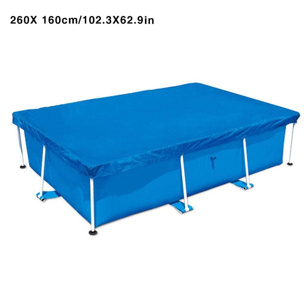 LeKing Frame Pool Cover, Rectangular Swimming Pool Cover,Swimming Pool Cover Rainproof Dust Cover - 260X160CM