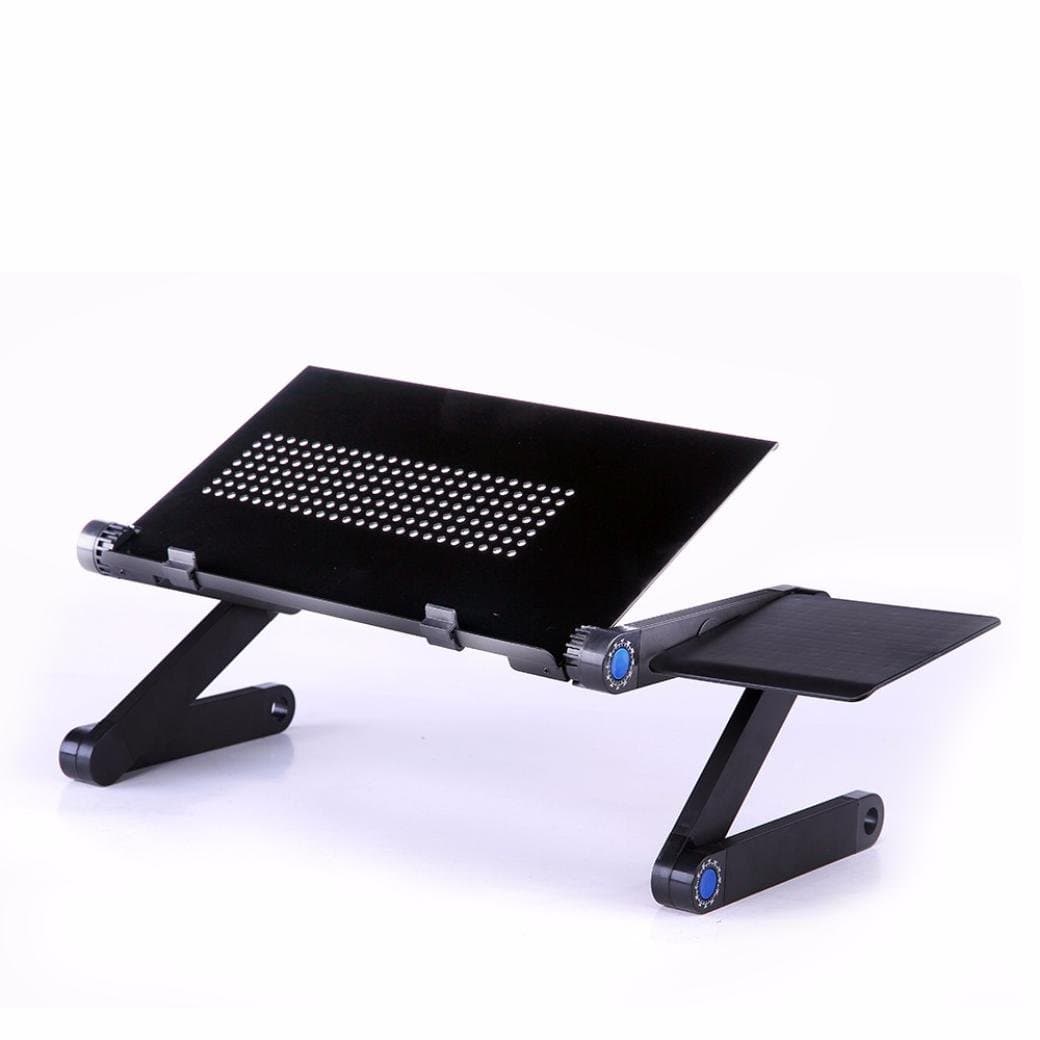 Feccoe Adjustable Vented Laptop Table Laptop Note Computer Desk Portable Bed Tray Book Black