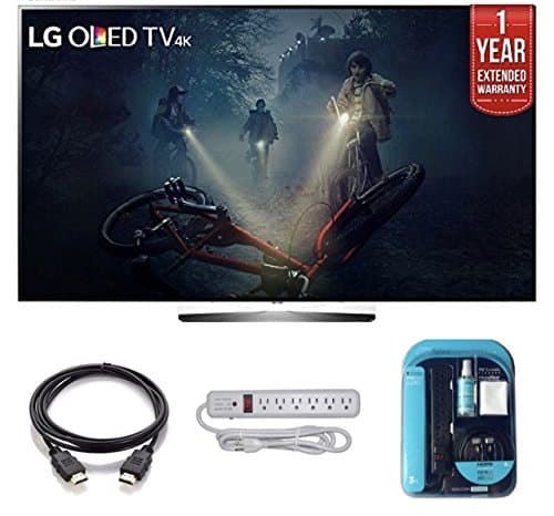 2017 Model OLED65B7P Series B7 Class 65" 4K TV Bundle Includes 1 Year Extended Warranty, 4K HDMI 2.0 Cable, Surge Protector, Cleaning Spay With Cloth