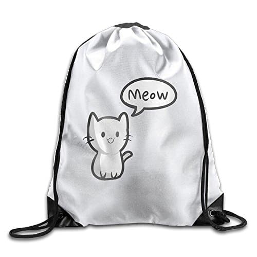 Meow Meow Cat Drawstring Backpack Sackpack Backpack For Men &amp; Women School Travel Backpack
