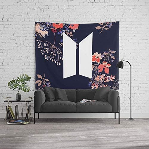 Wall Tapestry, Size Large: 60" x 90", BTS Logo Pattern